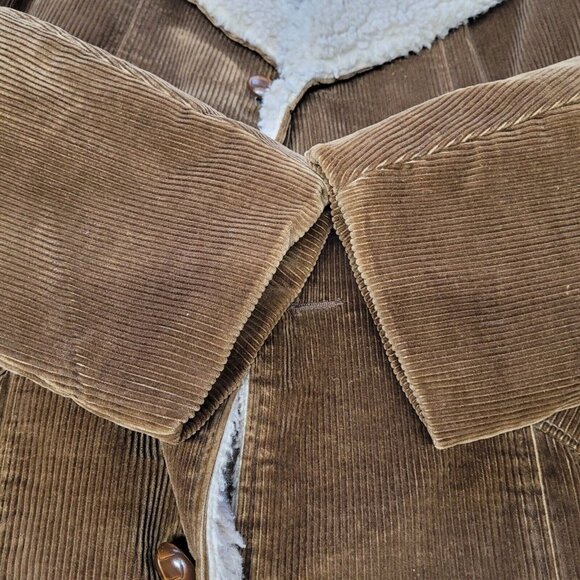 Vintage Shanhouse Size 44 Sherpa Lined Corduroy Field Barn Jacket Coat Rancher - Picture 12 of 14